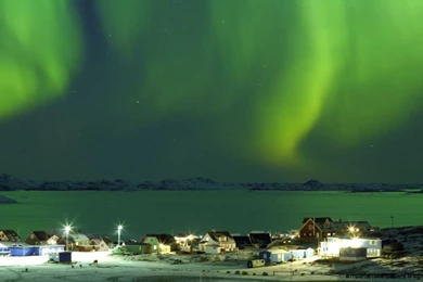 Green Aurora Of Greenland Wallpapers