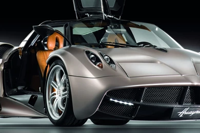 Pagani Huayra Gunmetal Front Side View iPhone Panoramic Wallpapers ...