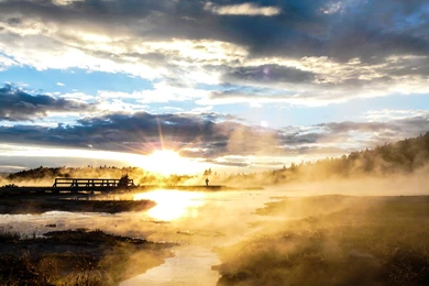Yellowstone National Park Sunset Wallpapers