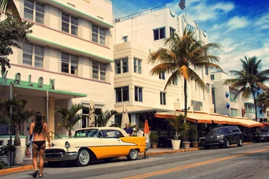 Miami, Florida, Ocean Drive Wallpapers 4K (4096x2160) Resolution ...