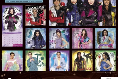 Buy Disney Descendants 2016 Calendar: Free Downloadable Wallpapers ...