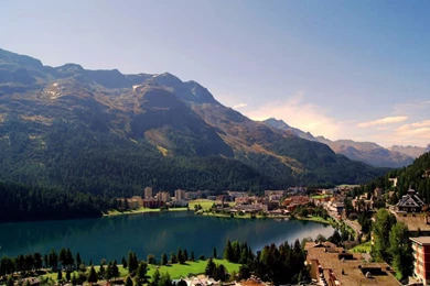 Wallpapers Swiss Flag St Moritz Lej Da Staz Images Travel P Os ...