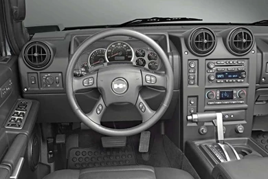 Hummer H2 Black Interior Image