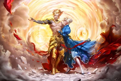 Anastasia Bulgakova Armor Blonde Hair Cape Dress Fate Stay Night ...