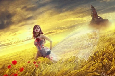 Anastasia Nasonova, Fantasy, Art, Castle, Girl, Field Wallpapers ...