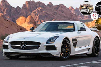 2014 Mercedes Benz SLS AMG Coupe Black Series White   Front