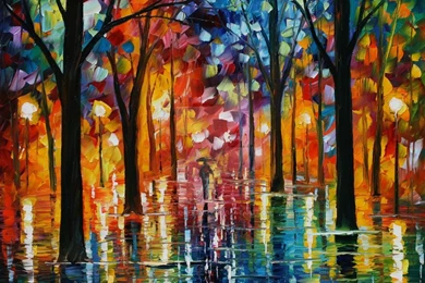 Rain Of Fire Oil Painting By Leonid Afremov By Leonidafremov On ...