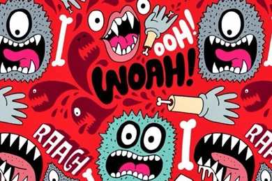 Cute Monster Pattern Wallpapers   Free iPhone Wallpapers