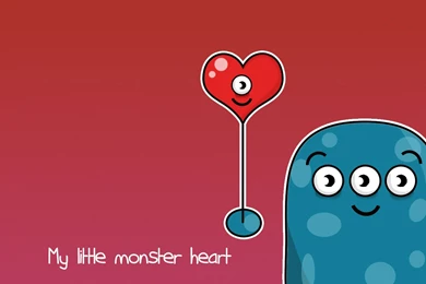My Little Monster Heart Hd Wallpaper Backgrounds