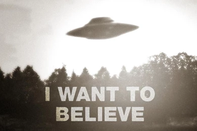 Ufo The X Files Want To Believe Text   (