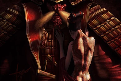 Wallpapers Red Warrior Fantasy Samurai Girl Free Beautiful For ...