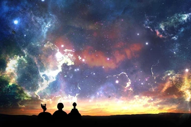 Colorful Sky At Night, Galaxy, Cloud, Star, Planet, Fantasy ...