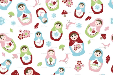 Matryoshka Fabric, Wallpapers & Gift Wrap   Spoonflower