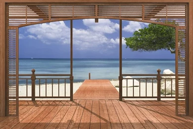 Beach Veranda Wall Mural