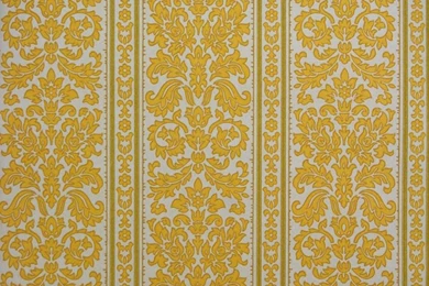 Baroque Stripes Wallpapers In Yellow Color