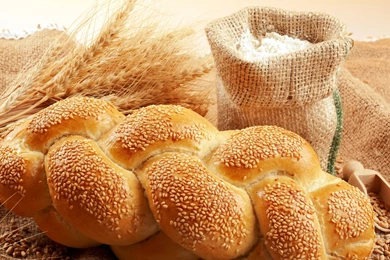 Download Wallpapers 2560x1440 Bread, Sesame, Bag, Flour, Grain ...