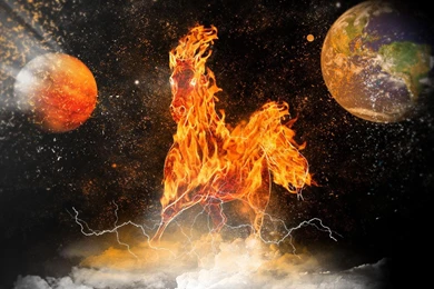 FIRE HORSE WALLPAPER   (