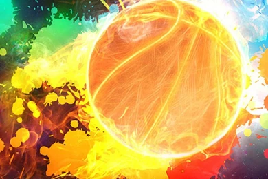 Fiery Basketball iPhone 6 Wallpapers