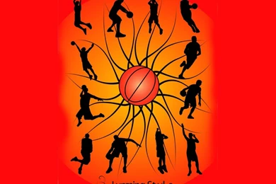 BASKETBALL JUMPING STYLE WALLPAPER   (