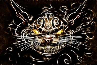 Wallpaper: Abstract, Furious Cat, Face, Beards, Glowing Eyes Wallpapers