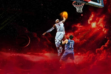 NBA On Fire Animated Wallpapers DesktopAnimated.com