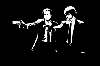 John Travolta Pulp Fiction Samuel L Jackson Black Backgrounds ...