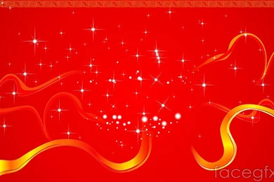 Happy New Year Stars Red Backgrounds Vector