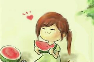 Cute Girl Watermelon iPhone Wallpapers, Backgrounds And Themes