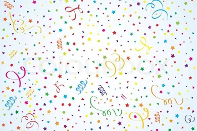 Birthday Backgrounds With Streamer And Confetti, Element For Design ...