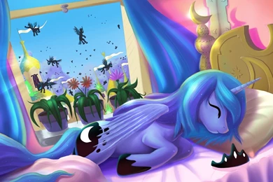 Sleeping Ponies Princess Luna Changeling My Little Pony Friendship ...