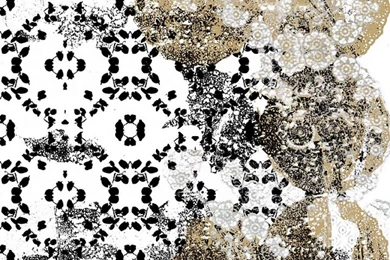 Lene Toni Kjeld Wallpapers Leaf Lace In Black Wallpapers