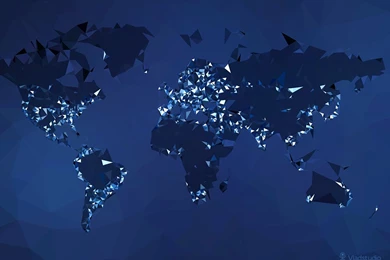 The World (Simplified, Night) · Desktop Wallpapers · Vladstudio