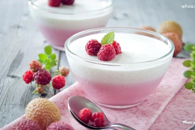 Strawberry And Milk Bowl Hd Wallpapers