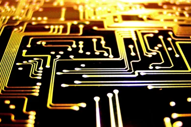 Extra Wallpapers   Yellow Circuit Board