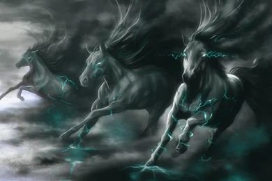 Free Desktop Wallpaper: The Devil's Horses (by Welshdragon)
