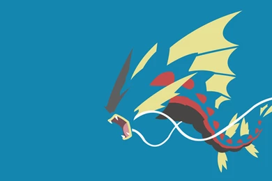 Gyarados, Anime, Minimalism, Blue Backgrounds   HD Wallpapers