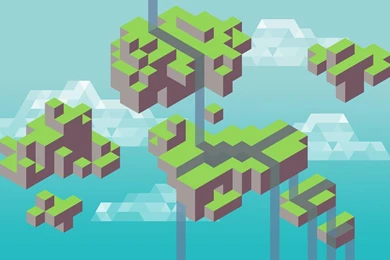 Island In The Sky Islands Pixel Art Skies Wallpapers