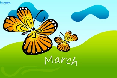March, Wallpaper, Desktop, Nocal, Butterfly, Smash (