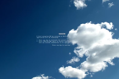 Clouds Blue Screen Of Death Bsod 1920x1200