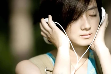 Beautiful Girl With Headphones