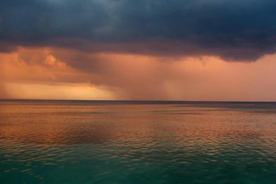 Jamaican Rain Awesome Seascaper Clouds Simple Reflection HD ...