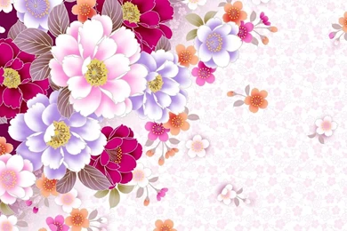 BEAUTIFUL ABSTRACT FLOWERS WALLPAPER   (