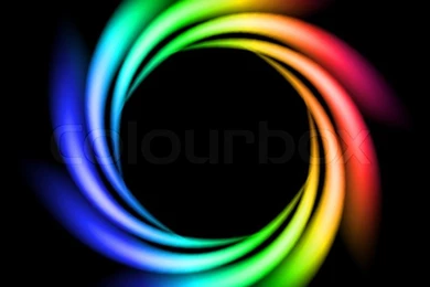 Abstract Rainbow Ray Of Lights Explosion On Black Backgrounds ...