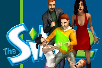 Wallpapers Blue, The Sims 2, The Sims 2.