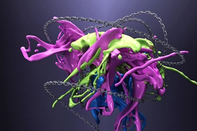 Download Wallpapers 3840x2160 Paint, Splash, Chain, Colorful 4K ...