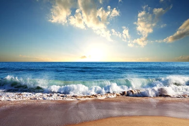 Beaches: Waves Beach Sunrise Sea Best Wallpapers For High ...