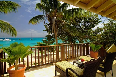 Tropical Beach Terrace Wallpapers