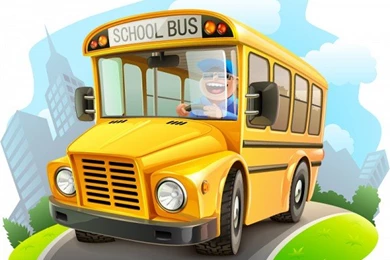 Cartoon School Bus