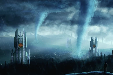 Storm In The City, Hurricane, Fantasy, 1920x1080 HD Wallpapers And ...