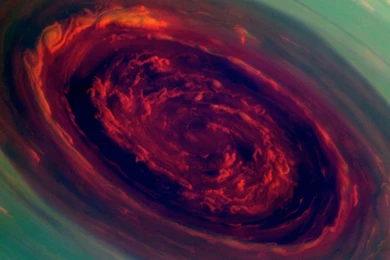 Saturn's Spiraling Storm